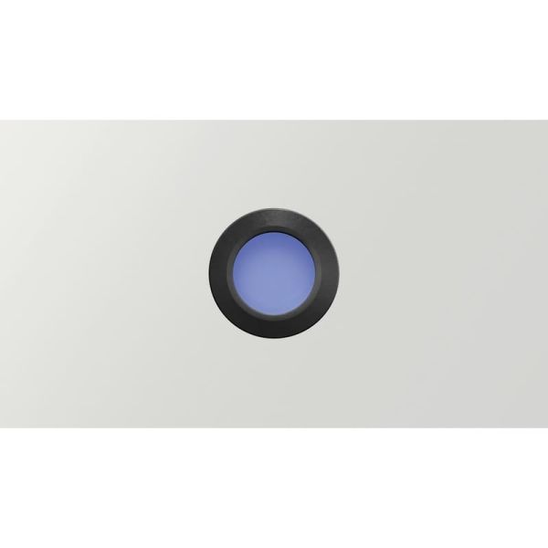 Empotrable de Suelo LED STEP BLUE de señalización, negro/acero/blanco IP67 con luz Azul