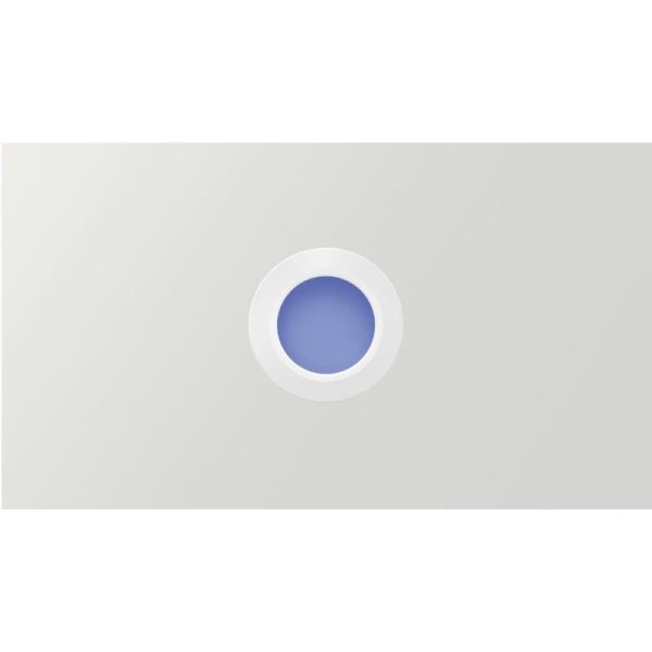 Encastré au sol LED STEP BLUE signalisation, noir/acier/blanc IP67 avec lumière bleue