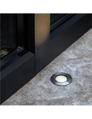 Empotrable de suelo LED antideslumbrante DARK HONEYCOMB SPOT negro/acero 2700K / 3000K / 4000K