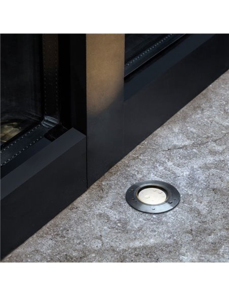 Encastré au sol LED antiéblouissant DARK HONEYCOMB SPOT noir/acier 2700K / 3000K / 4000K