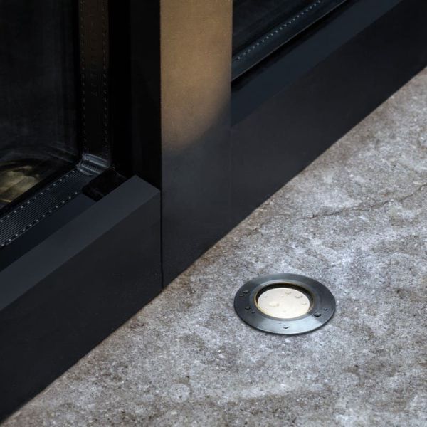 LED anti-reflexo embutido no piso DARK HONEYCOMB SPOT preto/aço 2700K / 3000K / 4000K