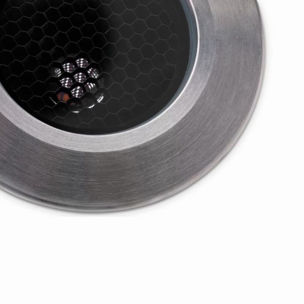 LED anti-reflexo embutido no piso DARK HONEYCOMB SPOT preto/aço 2700K / 3000K / 4000K