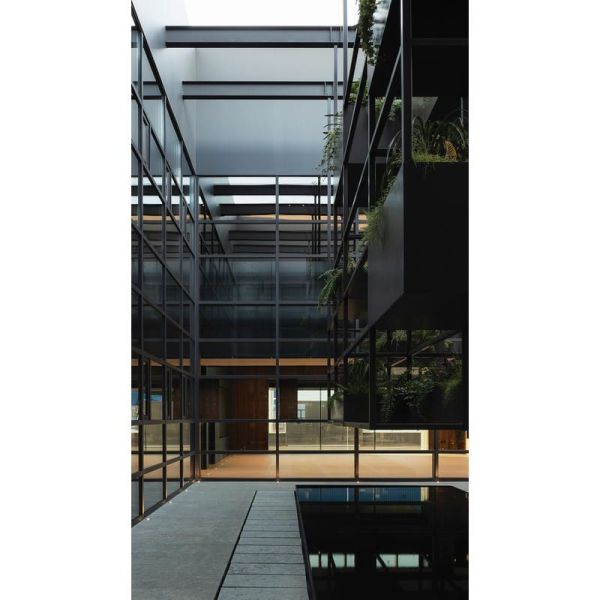 LED anti-reflexo embutido no piso DARK HONEYCOMB SPOT preto/aço 2700K / 3000K / 4000K