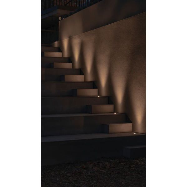 LED anti-reflexo embutido no piso DARK HONEYCOMB SPOT preto/aço 2700K / 3000K / 4000K