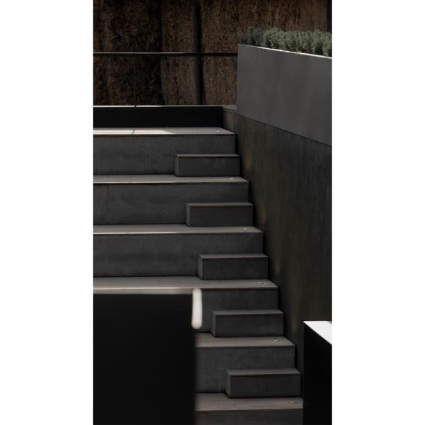 LED anti-reflexo embutido no piso DARK HONEYCOMB SPOT preto/aço 2700K / 3000K / 4000K