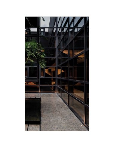 LED anti-reflexo embutido no piso DARK HONEYCOMB SPOT preto/aço 2700K / 3000K / 4000K