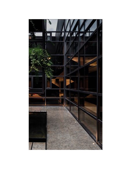 LED anti-reflexo embutido no piso DARK HONEYCOMB SPOT preto/aço 2700K / 3000K / 4000K