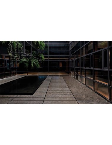 DARK HONEYCOMB FLOOD 30º anti-reflexo LED embutido no piso preto/aço 2700K / 3000K / 4000K