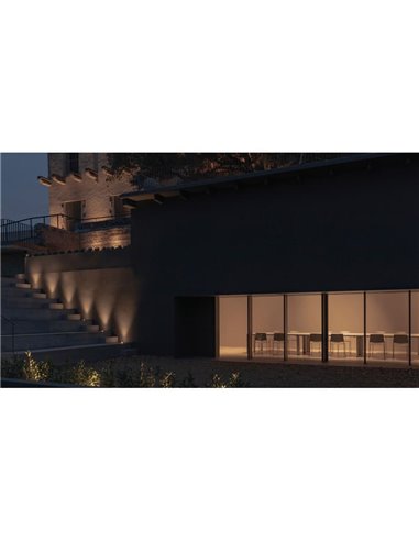 DARK HONEYCOMB FLOOD 30º anti-reflexo LED embutido no piso preto/aço 2700K / 3000K / 4000K