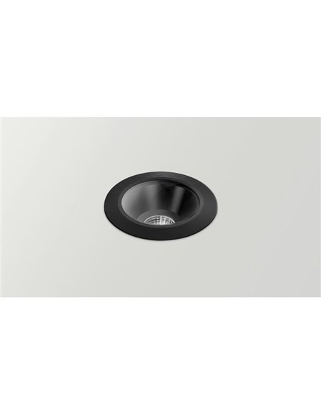 Spot encastrable au sol LED DARK M avec faisceau lumineux noir 38º 2700K / 3000K / 4000K