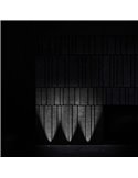Foco Empotrable asimétrico LED de suelo DARK M ASYMM de 38º de haz de luz negro/acero de  2700K / 3000K / 4000K