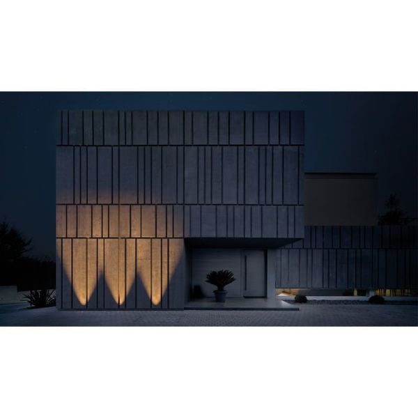Foco Empotrable asimétrico LED de suelo DARK M ASYMM de 38º de haz de luz negro/acero de  2700K / 3000K / 4000K