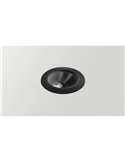 Foco Empotrable asimétrico LED de suelo DARK M ASYMM de 38º de haz de luz negro/acero de  2700K / 3000K / 4000K