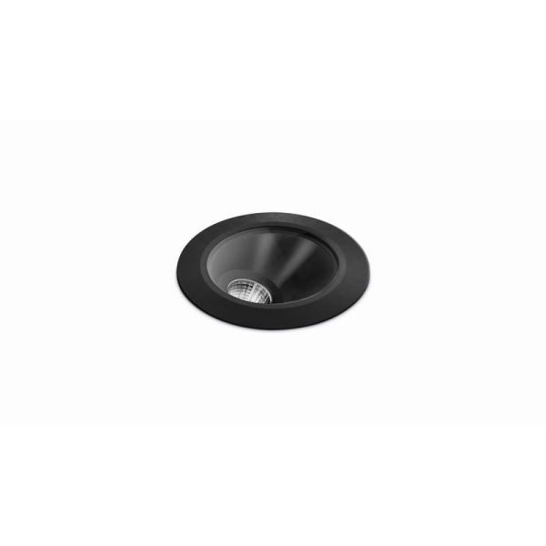 Foco Empotrable asimétrico LED de suelo DARK M ASYMM de 38º de haz de luz negro/acero de  2700K / 3000K / 4000K