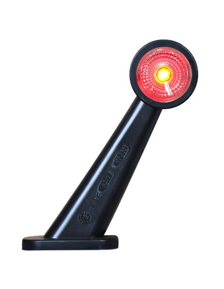 Galibo LED Diagonal Abajur Transparente Led Vermelho e Led Branco W21.3RF