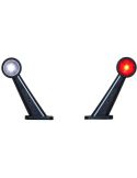 Galibo LED Diagonal Tulipa Transparente Led Rojo y Led Blanco W21.3RF