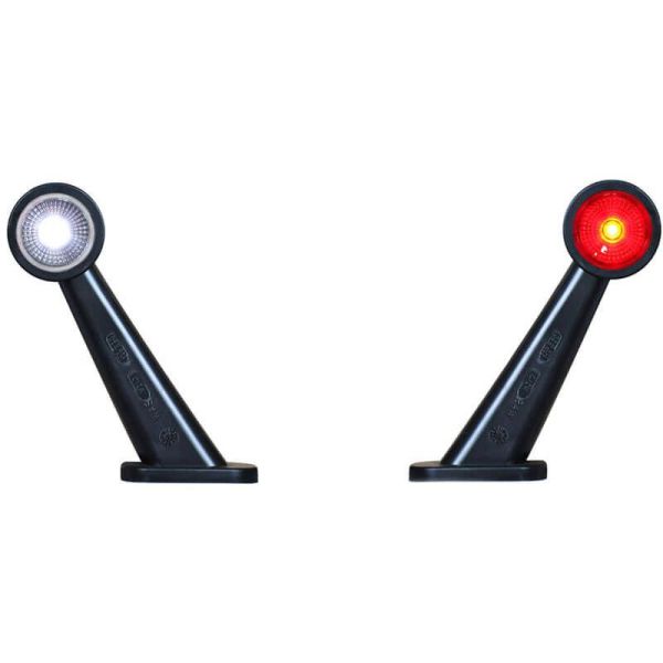 Galibo LED Abat-jour Diagonal Transparent Led Rouge et Led Blanche W21.3RF