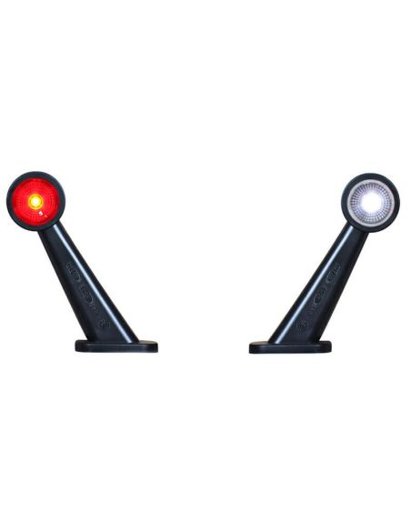 Galibo LED Diagonal Abajur Transparente Led Vermelho e Led Branco W21.3RF