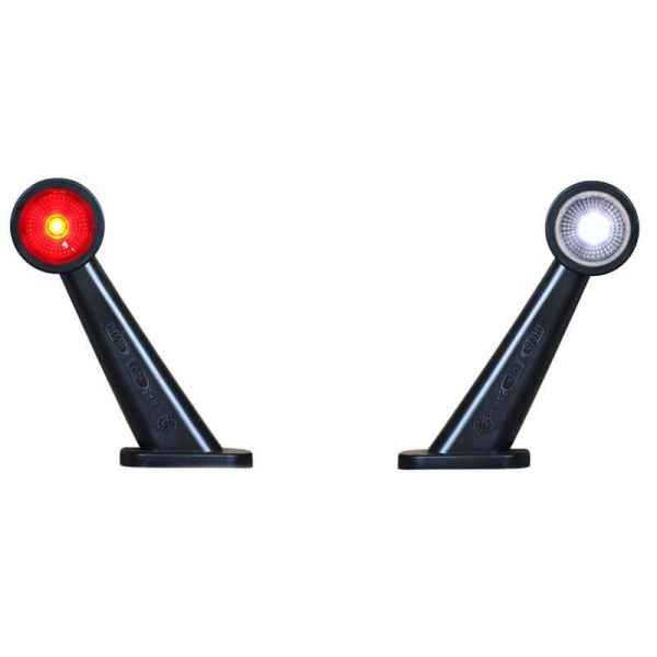 Galibo LED Abat-jour Diagonal Transparent Led Rouge et Led Blanche W21.3RF