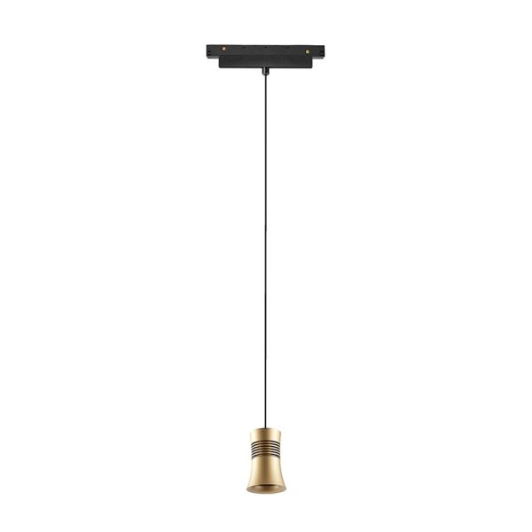 Foco LED colgante carril magnético 12W MAGNETO negro/oro 3000K (950 Lm) con y sin TRIAC