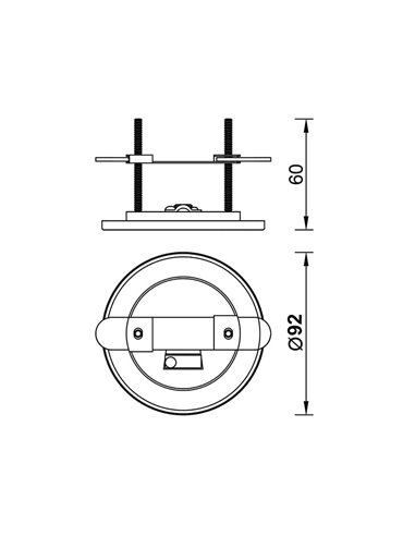 Base encastrable pour suspensions FLORON EMBEDDED différentes couleurs