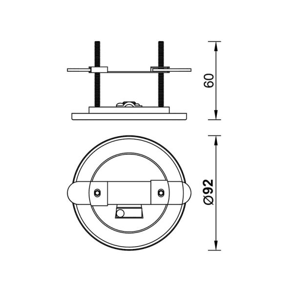 Base encastrable pour suspensions FLORON EMBEDDED différentes couleurs