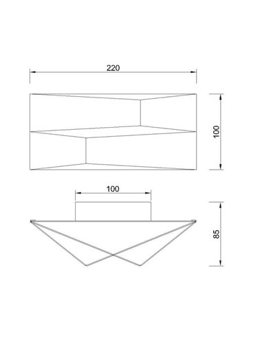 Applique murale LED 10W 3000K FUJI 3000K 920 Lm blanc/noir