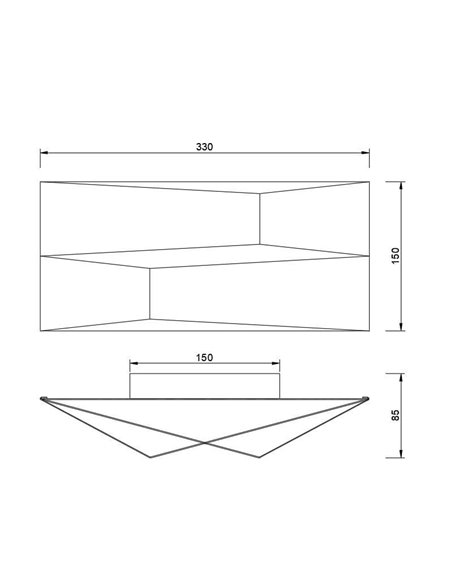 Applique murale LED 14W 3000K FUJI 3000K 1250 Lm blanc/noir