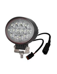 Farol LED oval potente óptica de trabalho 39W 3100Lm com conector Deutsch CA 5751 2