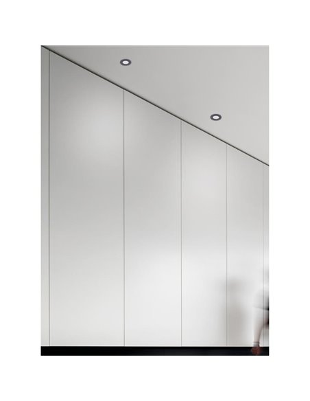 Anneau lumineux encastré 1 lumière GUINCHO GU10 (ampoule non incluse) Blanc/Noir sable