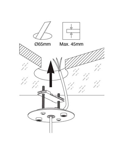 Base encastrable pour suspensions FLORON EMBEDDED différentes couleurs
