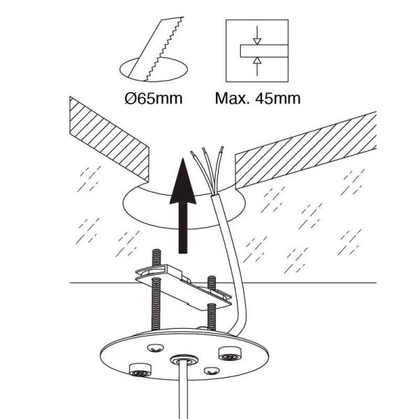 Base encastrable pour suspensions FLORON EMBEDDED différentes couleurs