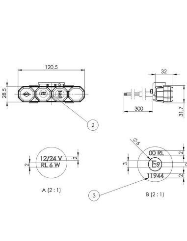 Luz Diurna LED Homologada Pack 2 Unidades 3 Tipos de Sujección 12V - 24V Horpol | LeonLeds