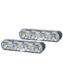 Pacote de luzes diurnas LED homologadas 2 unidades 3 tipos de fixação 12V - 24V Horpol | LeonLeds
