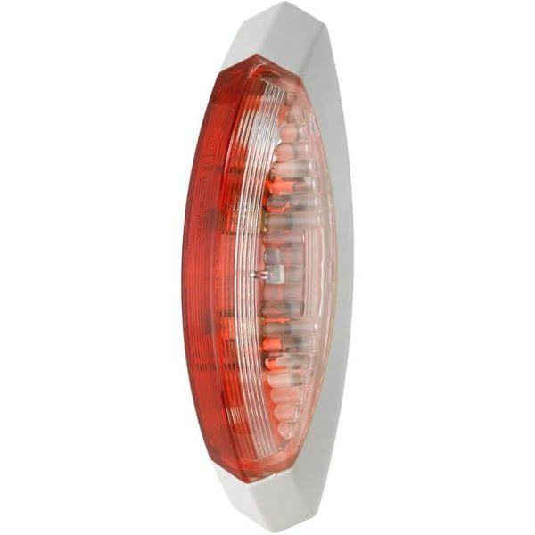 Lampe Galibo blanche et rouge avec ampoule C5W - pour caravanes Evobus, Hymer, Knaus, Hobbycar et Alexander Dennis 2XS 008 479-0