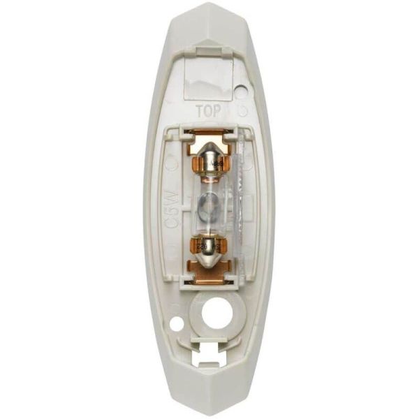 Lampe Galibo blanche et rouge avec ampoule C5W - pour caravanes Evobus, Hymer, Knaus, Hobbycar et Alexander Dennis 2XS 008 479-0