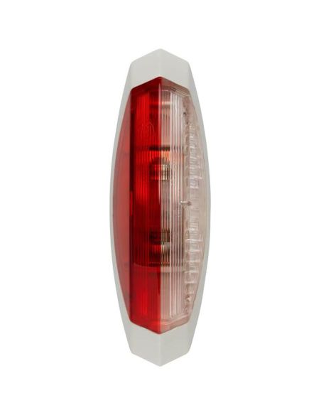 Lampe Galibo blanche et rouge avec ampoule C5W - pour caravanes Evobus, Hymer, Knaus, Hobbycar et Alexander Dennis 2XS 008 479-0
