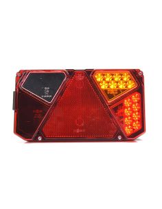 Lanterna traseira de LED com triângulo, 3 funções + luz lateral para placa | LeonLeds 2