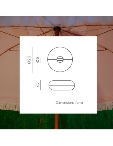 Lampe magnétique parapluie ronde LIMA avec batterie Dimable + RGB