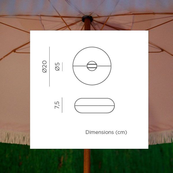 Lampe magnétique parapluie ronde LIMA avec batterie Dimable + RGB