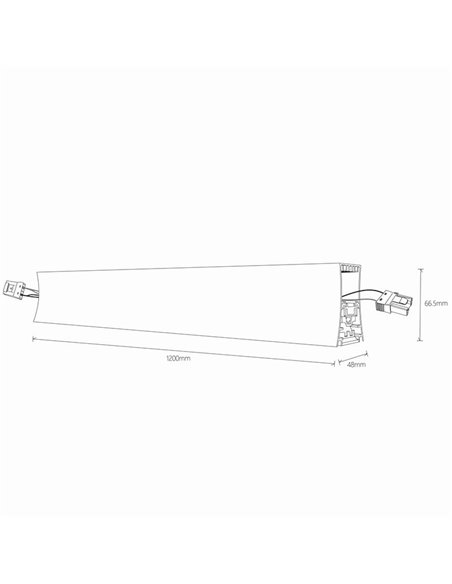 Modulo Lineal LED HANOK 38W 50º Blanco - 3000K 2650Lm/4000K 2800Lm