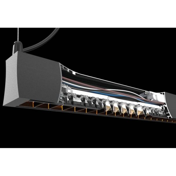 Módulo Linear LED HANOK 38W 50º Preto - 3000K 2650Lm/4000K 2800Lm