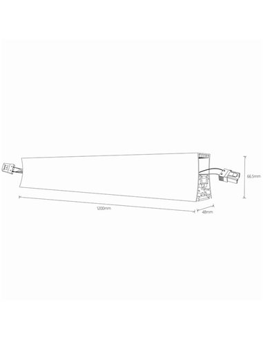Modulo Lineal LED HANOK 38W 50º Negro - 3000K 2650Lm/4000K 2800Lm
