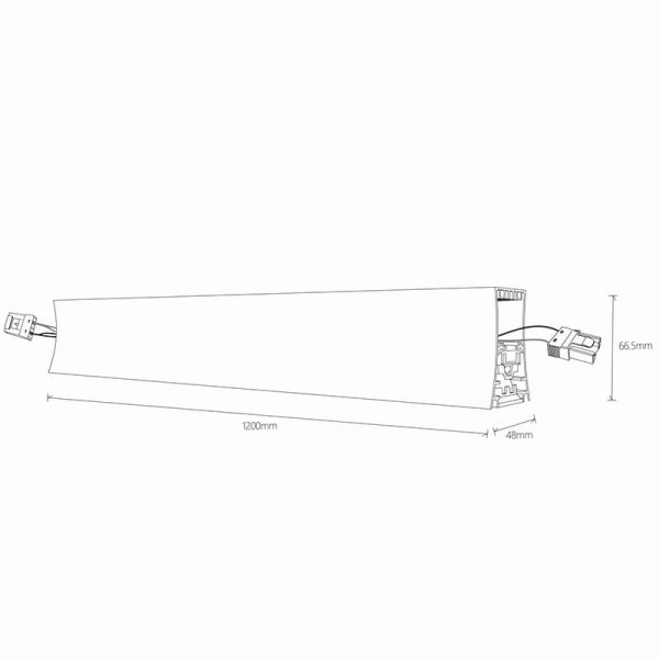 Modulo Lineal LED HANOK 38W 50º Negro - 3000K 2650Lm/4000K 2800Lm