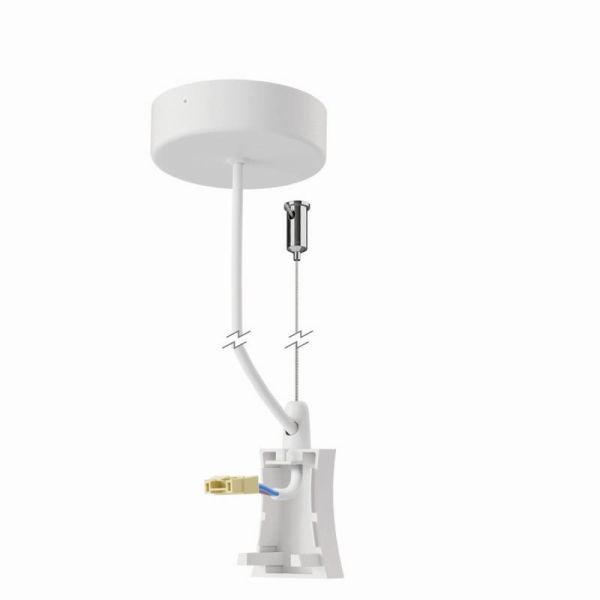 Tapa Lateral con Cable de Alimentación y Florón al techo HANOK Blanco 