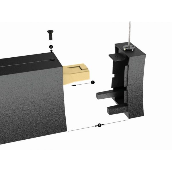 Cobertura Lateral com Fixação de Teto por Cabo HANOK Preto