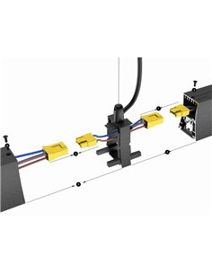 Conexión intermedia con cable de Alimentación y Florón HANOK Negro 2