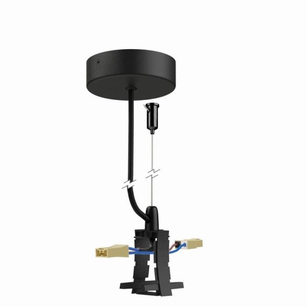 Conexión intermedia con cable de Alimentación y Florón HANOK Negro