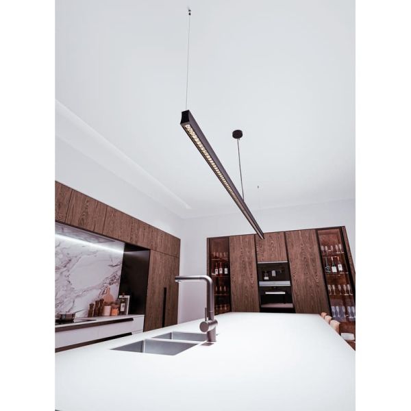 Tampa Lateral com Cabo de Alimentação e Rosácea de Teto HANOK Preto