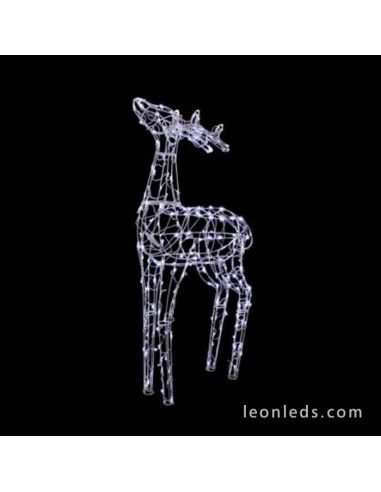 Reno 3D LED Decorativo 90CM Blanco Figura decorativa Navideña Prilux | LeonLeds